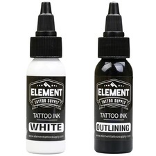 Element Tattoo Supply Tattoo Ink Set Black White Professional Solid Color for Hu