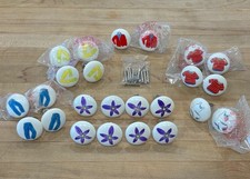 Vintage Hand Painted Wood Knobs / Drawer Pulls - Kids Room Set of 24 New  used