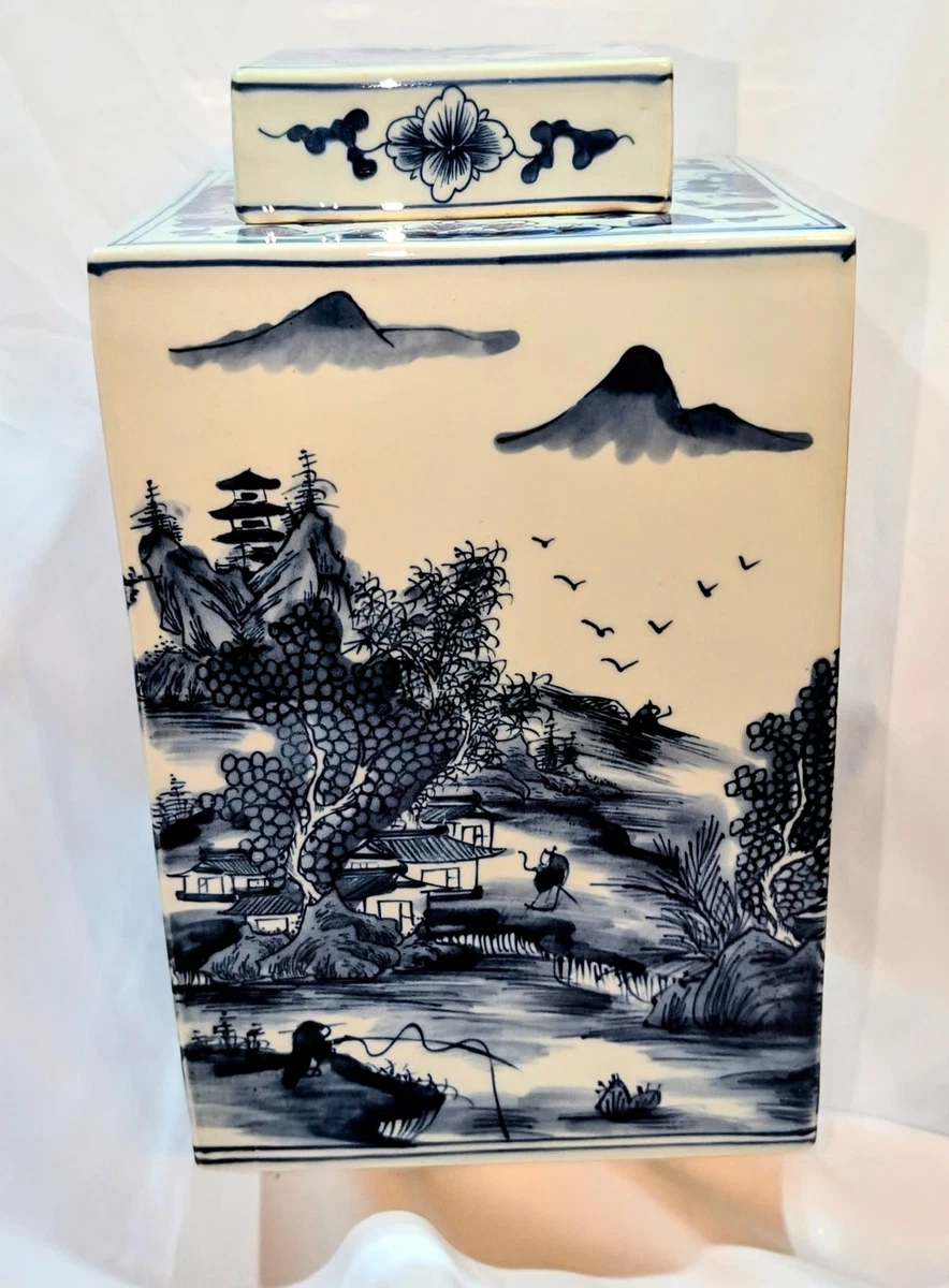蓝色姜罐花瓶| eBay