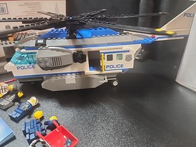Preowned LEGO City 60046 Helicopter Surveillance Instr/Minis NO BOX 95% Complete