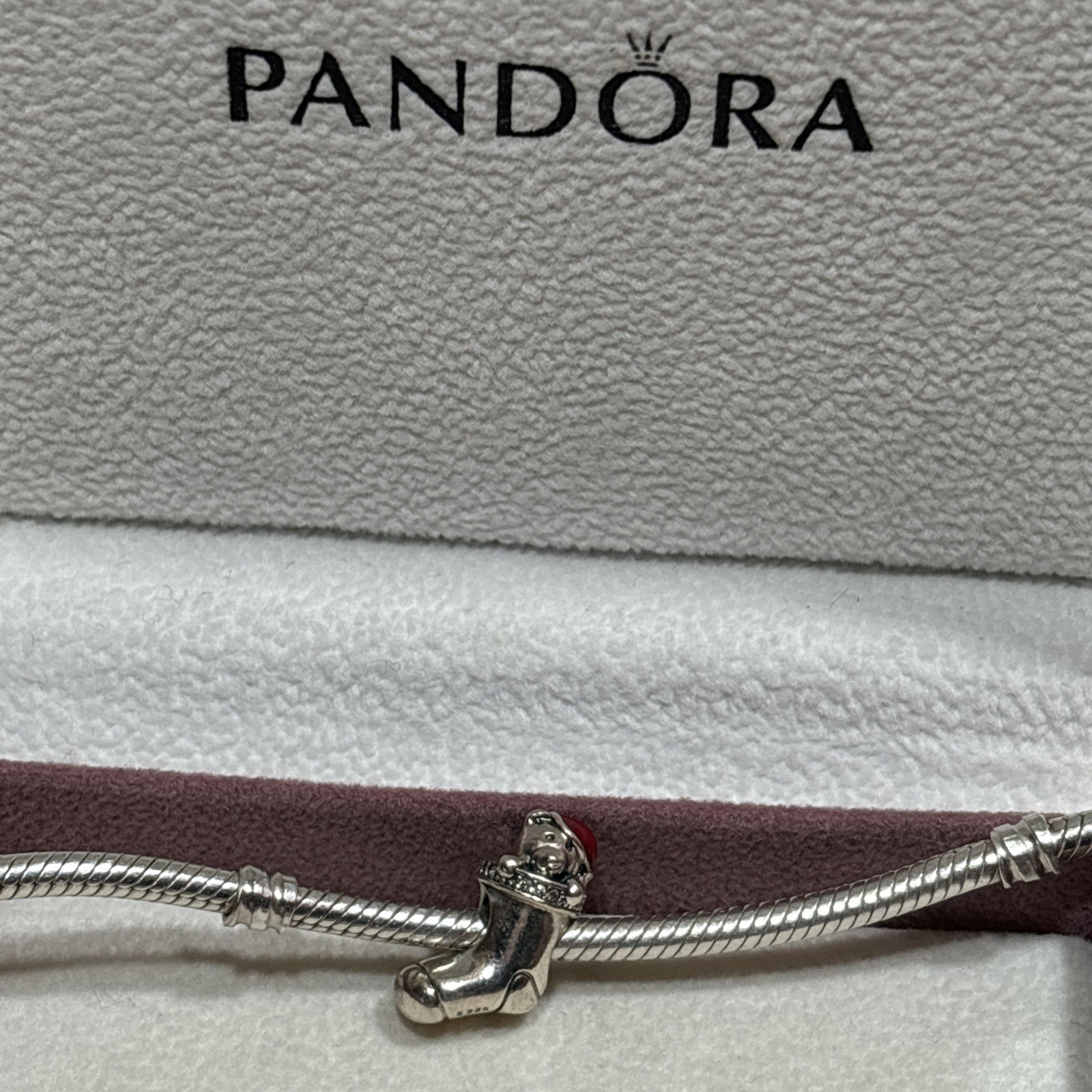 Authentic Christmas Stocking Sterling Silver Char… - image 1