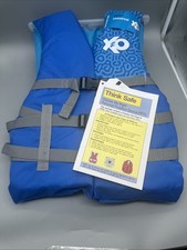 X2O Universal Adult Life Vest and Jacket, 30" - 50" Chest , Blue Ocean Coral