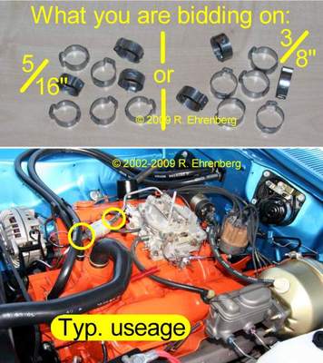 for Mopar OEM Crimp-Type Fuel Line Hose CLAMPS Oetiker Keystone 340 360 426 440