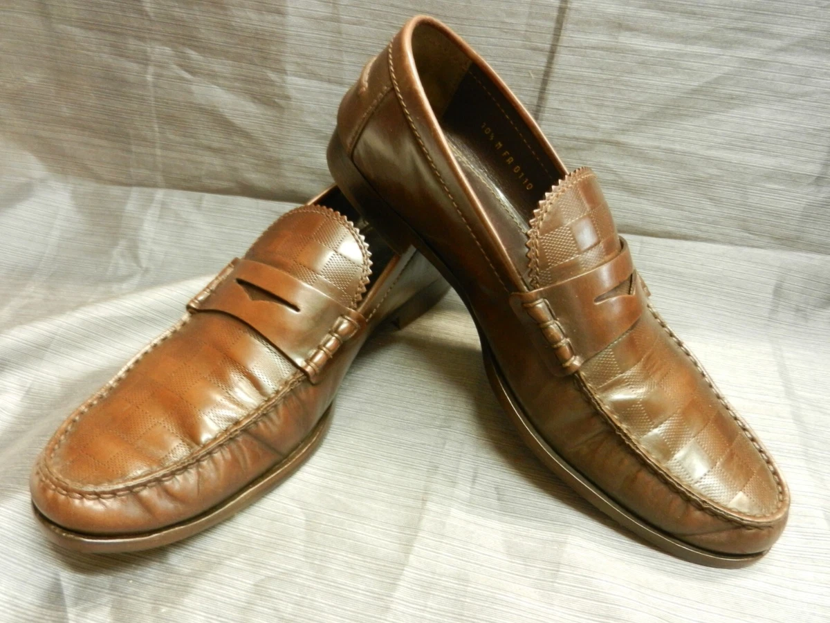 Mens Louis Vuitton Dress Shoes Size 10.5 Brown Leather Ships To