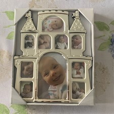 Baby Picture 10 Opening castle Silver Tone Frame Made By Malden