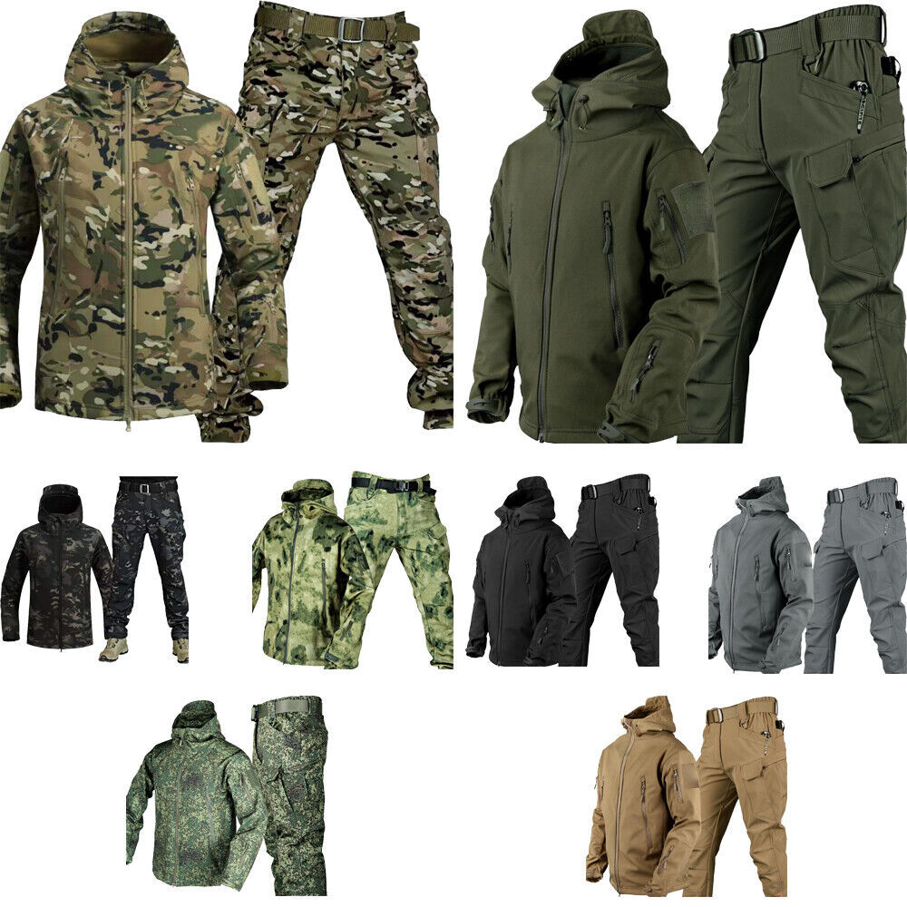 Giacca calda impermeabile con cappuccio e pantaloni