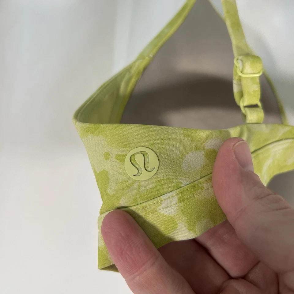 Купальный топ Lululemon женский 4 с 25 ремешками зеленый с подкладкой регулируемый - Изображение 4 из 4