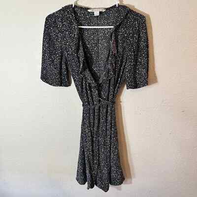 Diane Von Furstenberg Savilla Silk Wrap Dress Size Spotted