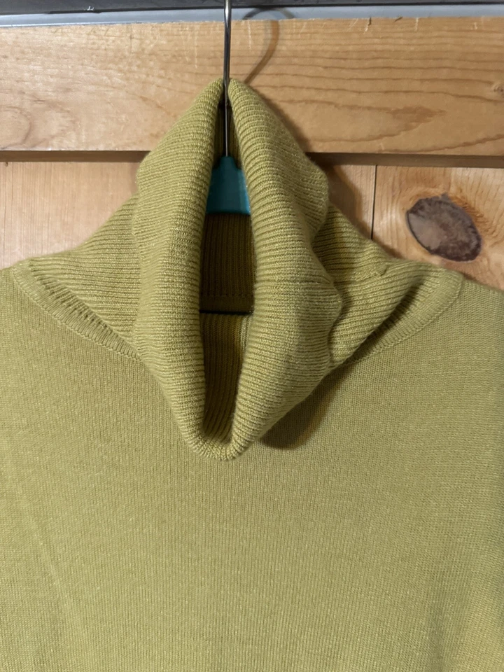 "Suéter cuello alto cachemir años 70 de colección talla AMARILLO MEDIO unisex 44""" Foto 3 de 4