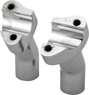 HARDDRIVE Forged Pullback Handlebar Risers 3 1/2in. Rise Chrome H57-6075CF-3.5
