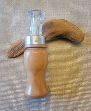 Custom Cherry Wood Duck Call With Single Reed Echo Insert CA Finish
