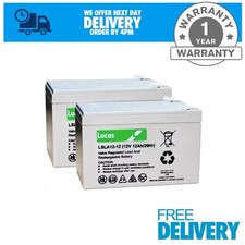 2 x LUCAS 12V 12Ah for DRIVE STYLE MOBILITY SCOOTER BATTERIES - VAT FREE LISTING