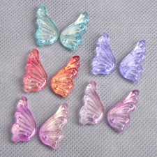 10pcs 5Pairs Butterfly Wing Shape 25x12mm Handmade Lampwork Glass Loose Beads