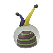 Shafaq Malik Art Glass Sculpture  5” Tall x 3.5”  Paperweight Signed by Artist