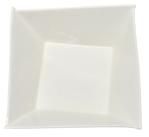 Insalatiera Ciotola Scherzer in Porcellana Bianco Top Suare Salad Bowl 23 cm