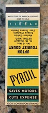 Vintage Pyroil Matchcover