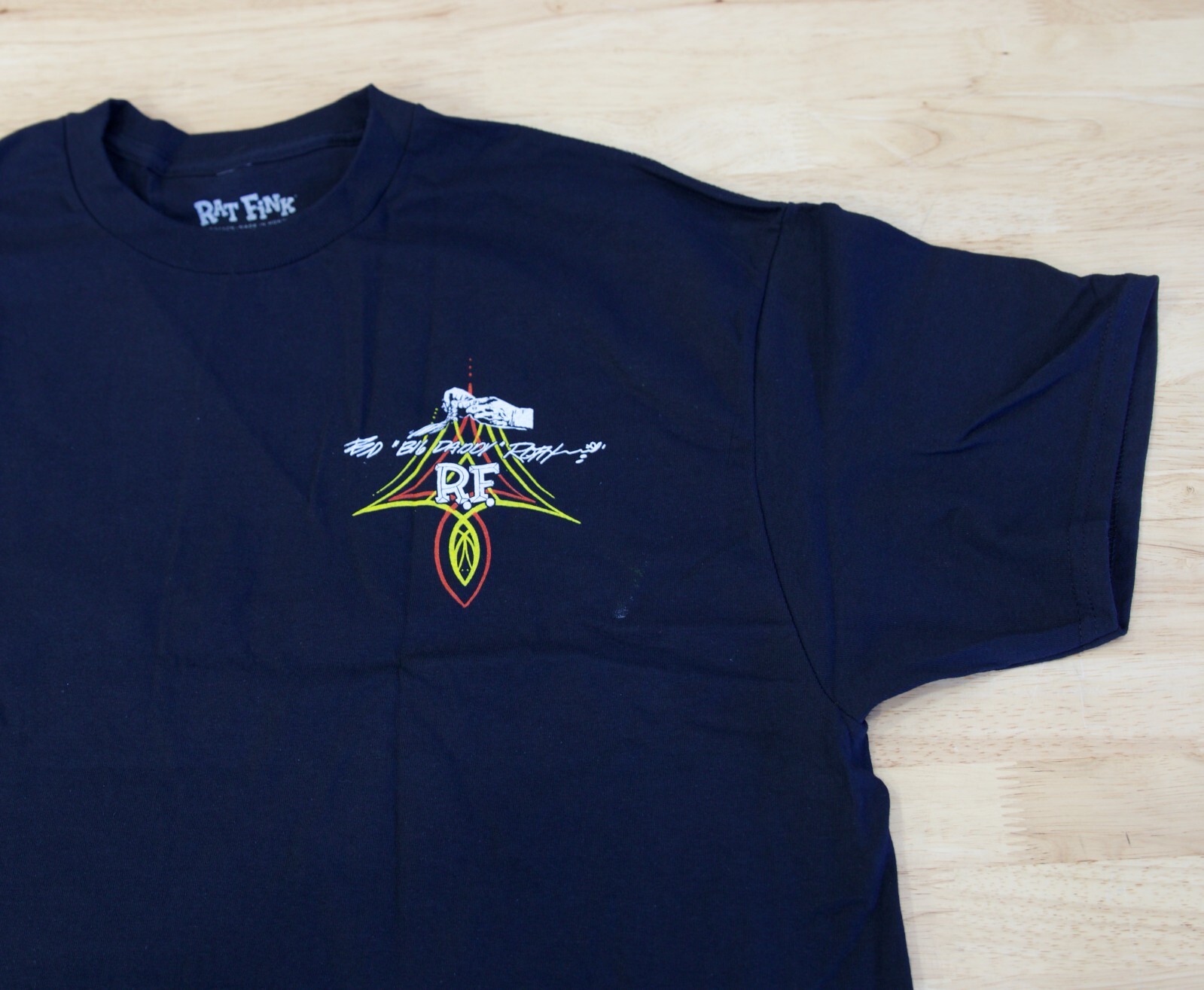 Men's Ed Big Daddy Roth Rat Fink Outrageous Hot Rod Black Cotton T-Shirt M-3XL