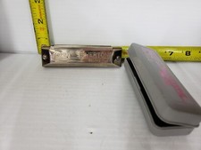 Huang Silvertone Deluxe Harmonica Key Of F Hard Case 10 Hole