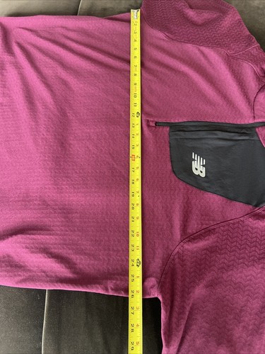 New Balance Heat Grid Half Zip Men’s 2XL Dark Ember Heat Purple XXL - Picture 12 of 14