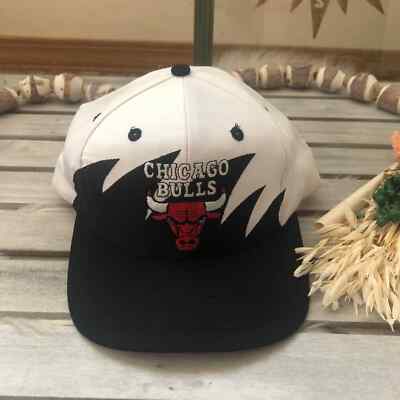 Vintage Chicago Bulls Shark Tooth Logo 7 NBA Black White Hat | eBay