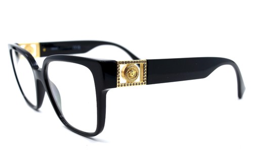 NEW VERSACE VE3329B GB1 BLACK EYEGLASSES FRAME 54-17-145 AUTHENTIC - Picture 11 of 12