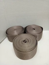 Lot Of 3  Webbing Strap 2"，Polypropylene Gray 2.5 Yds Plus