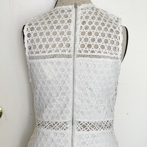Mademoiselle Dress Sz Large Crochet White Bridal Shower Wedding Bachelorette - Picture 6 of 12