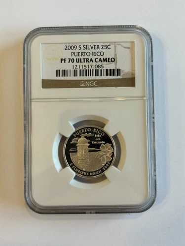 2009 S Silver 25c Quarter U.S. Territories Puerto Rico NGC PF 70 Ultra Cameo
