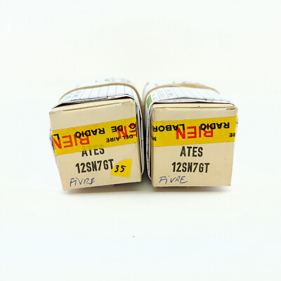 2 X 12SN7GTA ATES TUBE. 1960er Jahre FIVRE PROD. MATCHED PAIR. 35. CB400