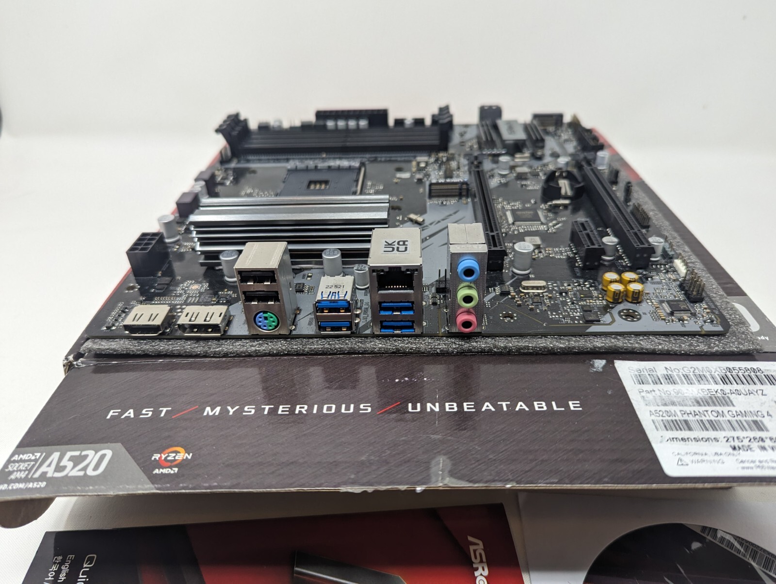 Asrock A520M Phantom Gaming 4 AM4 A520 Micro Atx MATX Motherboard FOR PARTS eBay