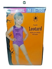 Girl's Leotard Purple M 8-10 Body Suit Halloween Costume Dance Gymnastics New