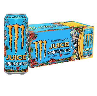 Monster Energy Juice Monster Mango Loco Energy + Juice Energy Drink 16 Ounce