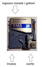 Validatore gettoniera elettronica RM5 Selfprog modello Game (impostata Arcade)