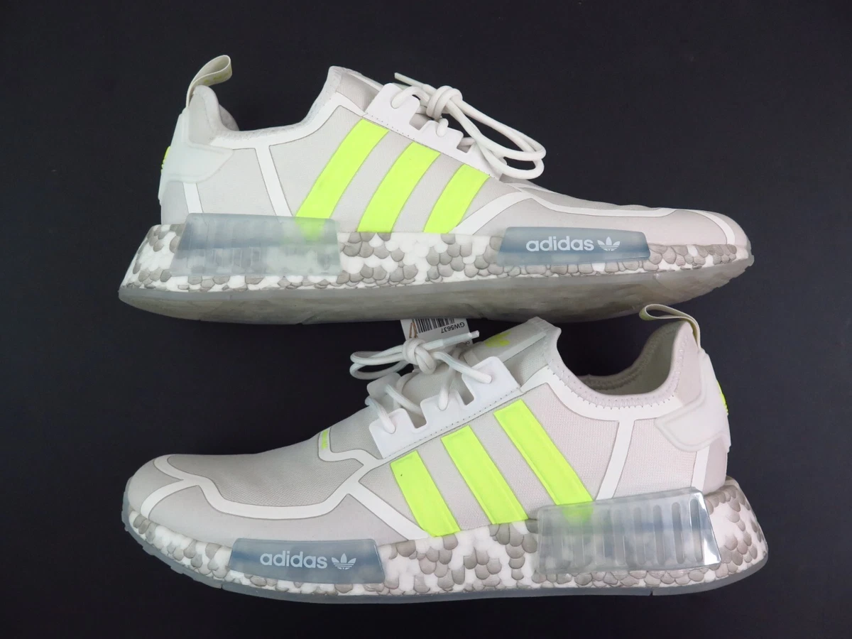 Size 13 ADIDAS ORIGINALS Men&#039;s R1 Sneaker Shoes White Solar Yellow GW5637 | eBay