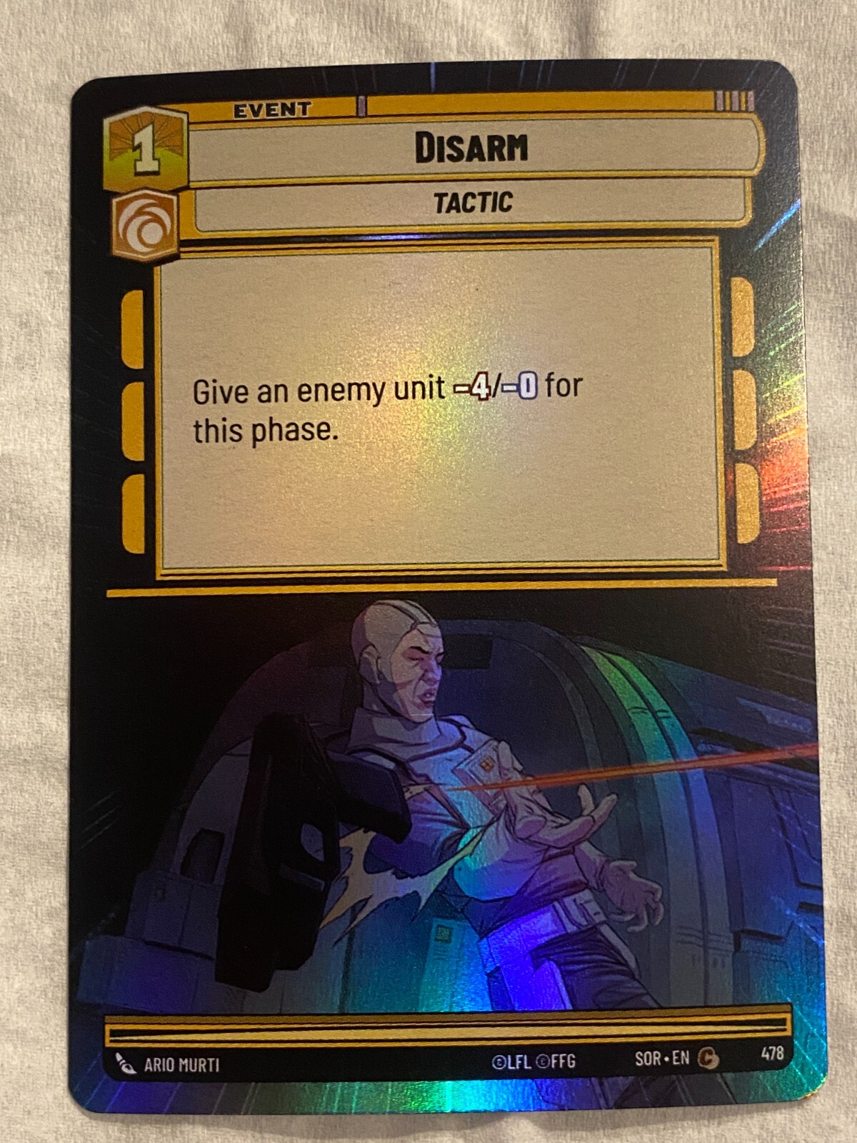STAR WARS UNLIMITED TCG SoR DISARM HYPERSPACE Foil NM