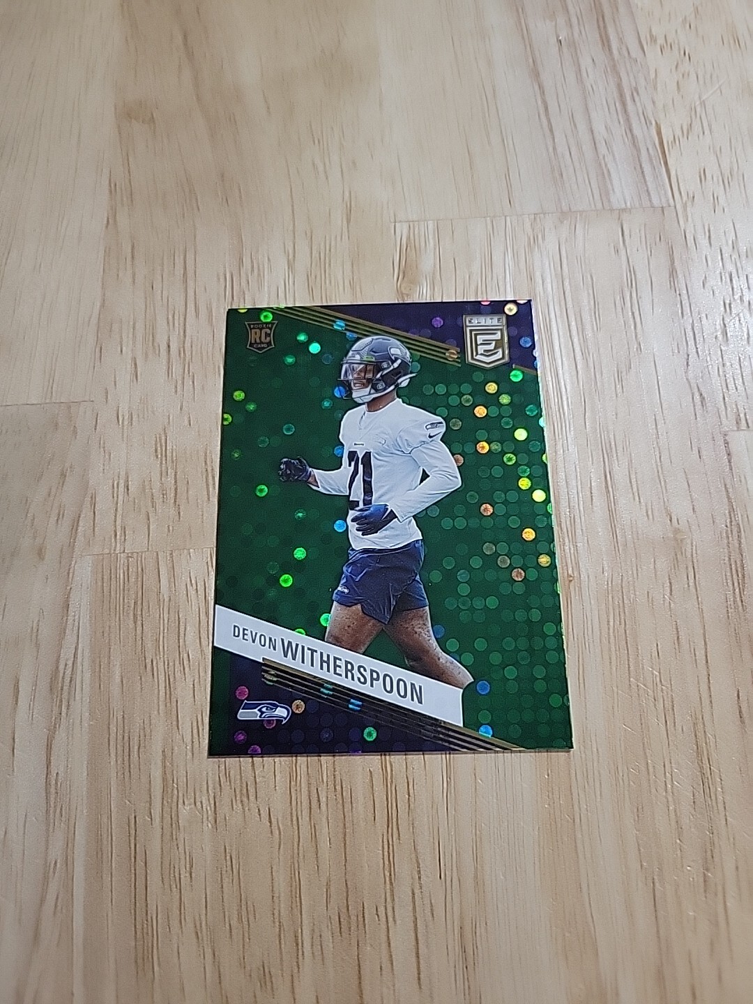 2023 Donruss Elite DEVON WITHERSPOON Green Disco #133 Rookie Card RC Seahawks SP