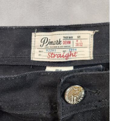 PJ mark ピージェイマーク デニム HIPHOP メンズ 38x32 黒 PJ Mark Denim Jeans Mens Size 38x32 Fits(38x30) Straight