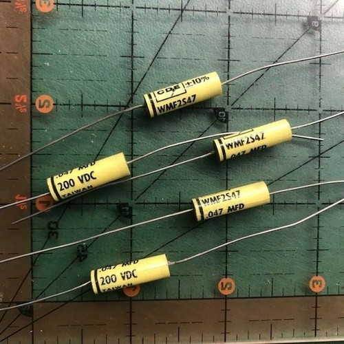 2 Condensatori A Film Metallizzato .1uF 200V Cornell Dubilier MPY2P1 - Audio Grade Assiali