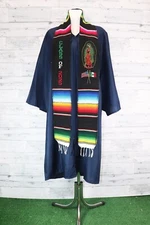 Graduation Stole Class of 2025 Sarape Mexican sash Virgen Guadalupe Stole black