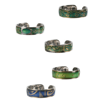 Mood Ring Gefühlsring Stimmungsring Tribal Motiv Wahl offen Größenverstellbar