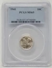 1941 Mercury Dime, 10c - Graded PCGS MS65