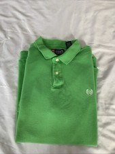 Chaps Shirt Men's Large. Golf Polo Green, Short Sleeve, Embroidered Logo