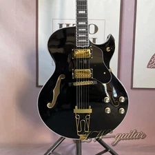 Black Byrdland Jazz Electric Guitar Hollow Maple Body Mahogany Neck HH Pickups