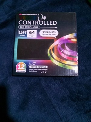 Voice Controlled LED Strip Lights 15 feet with 12 commands