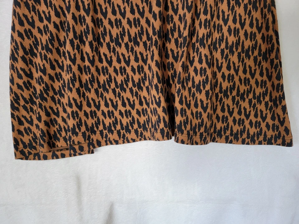 Antiga Saia Adrienne Vittadini Feminina Algodão Estampa M Leopardo Midi Linha A Mobwife  - Imagem 3 de 4