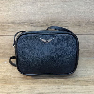 Zadig & Voltaire Women s Crossbody Boxy Wings Black X-Small leather Camera Bag