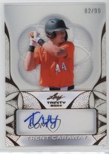 2024 Leaf Trinity Clear Auto Bronze 82/99 Trent Caraway #CA-TC1 Auto 0u66