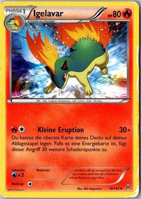 Pokemon Igelavar 19/162 TURBOstart Deutsch