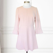 NEW J CREW Pastel Pink Crepe Mini Dress Size 8 Petite Flutter Sleeve Workwear