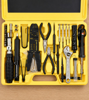 42 Pc Computer Repair Tool Kit w/ Soldering Iron Electronics Set Open Box Unused